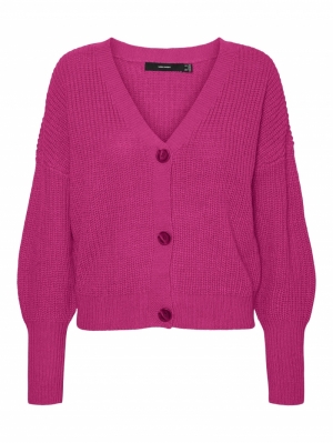 VMLEA LS V-NECK CUFF CARDIGAN 262755 Pink Yar