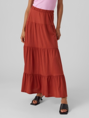 VMMIA HW MAXI SKIRT JRS EXP 244635 Barn Red