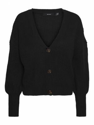 VMLEA LS V-NECK CUFF CARDIGAN 177868 Black