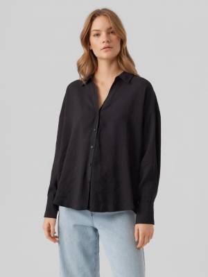 VMQUEENY LS OVERSIZE SHIRT WVN 177868 Black