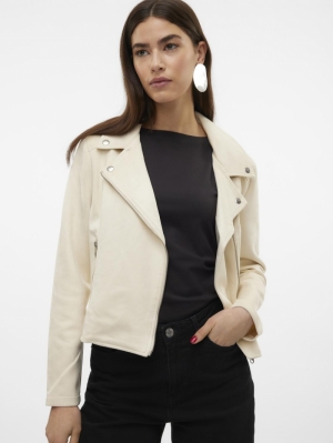 VMJOSE SHORT FAUX SUEDE JACKET 222913 Birch