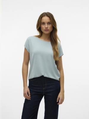 VMLAVA GLITTER SS TOP STRIPE G 294075003 Gray