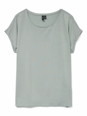 VMLAVA GLITTER SS TOP STRIPE G 294075003 Gray