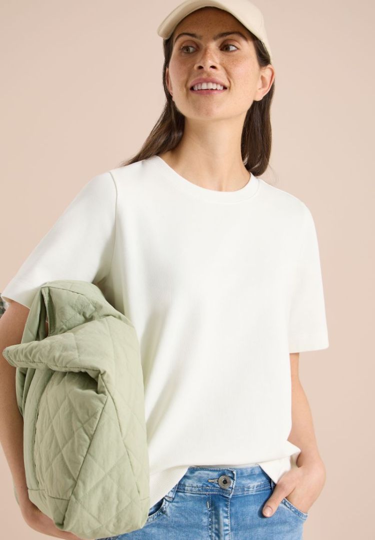 Sweater met korte mouwen 13474 vanilla w