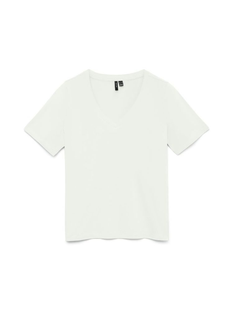 VMPAULINA SS V-NECK T-SHIRT JR 175683 Bright W