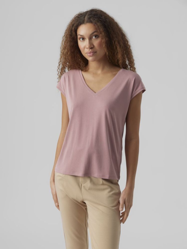 VMFILLI SS V-NECK TEE NOOS 198665 Nostalgi