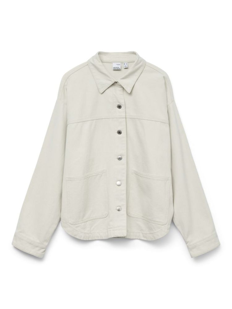 VMJAMIE LS DENIM SHACKET MIX G 222913 Birch