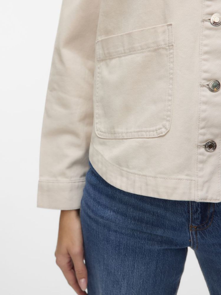 VMJAMIE LS DENIM SHACKET MIX G 222913 Birch