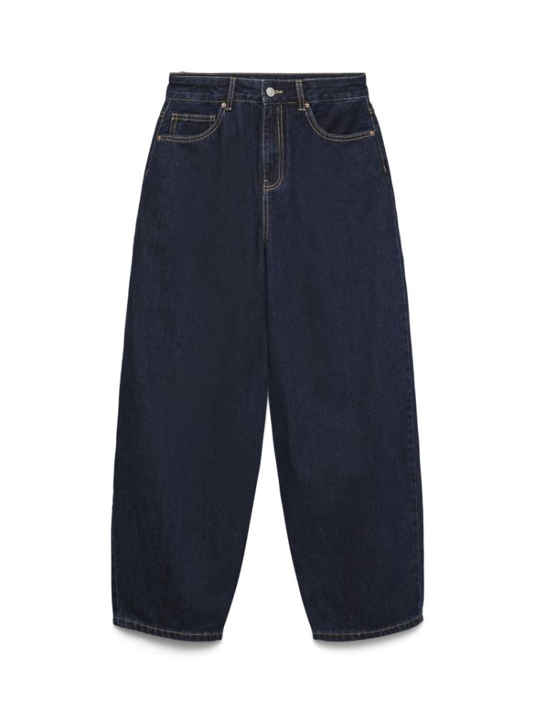 VMBILLIE HR BARREL ANK JEANS L 178006001 Dark
