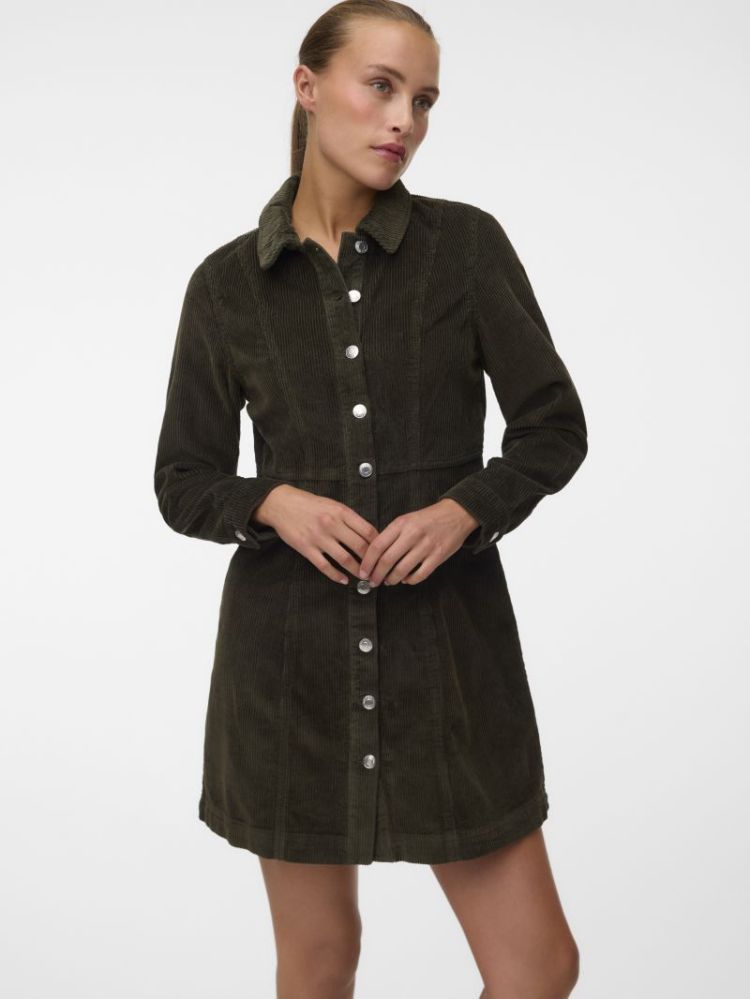 VMDAISY LS SHORT CORD DRESS NO 186323 Forest N