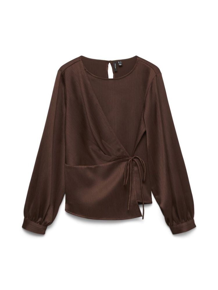 VMSKY LS WRAP TOP WVN 264475 Chicory