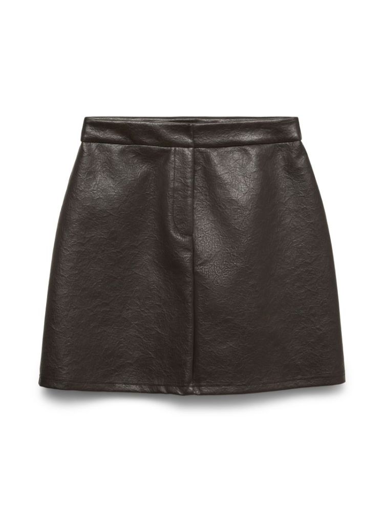 VMBRIDGET HW SHORT SKIRT JRS 297957 Chocolat