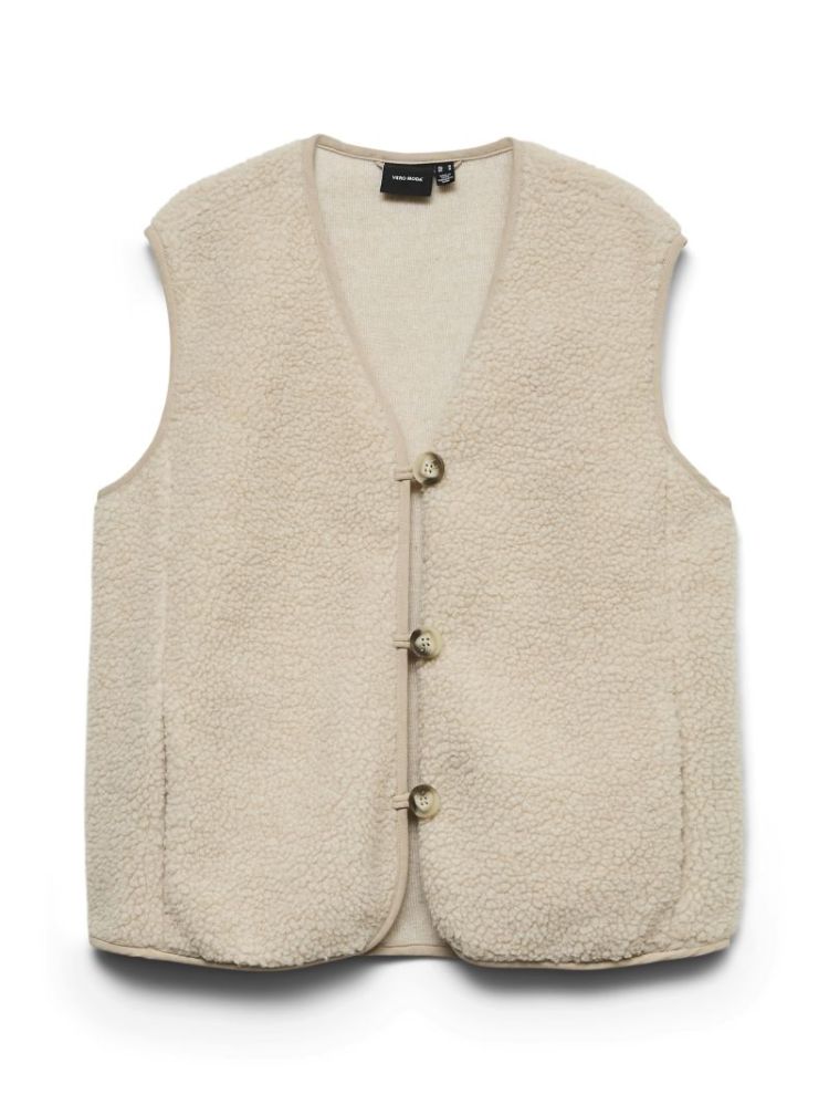 VMCLEOSOFIA SHORT WAISTCOAT BO 175626 Oatmeal