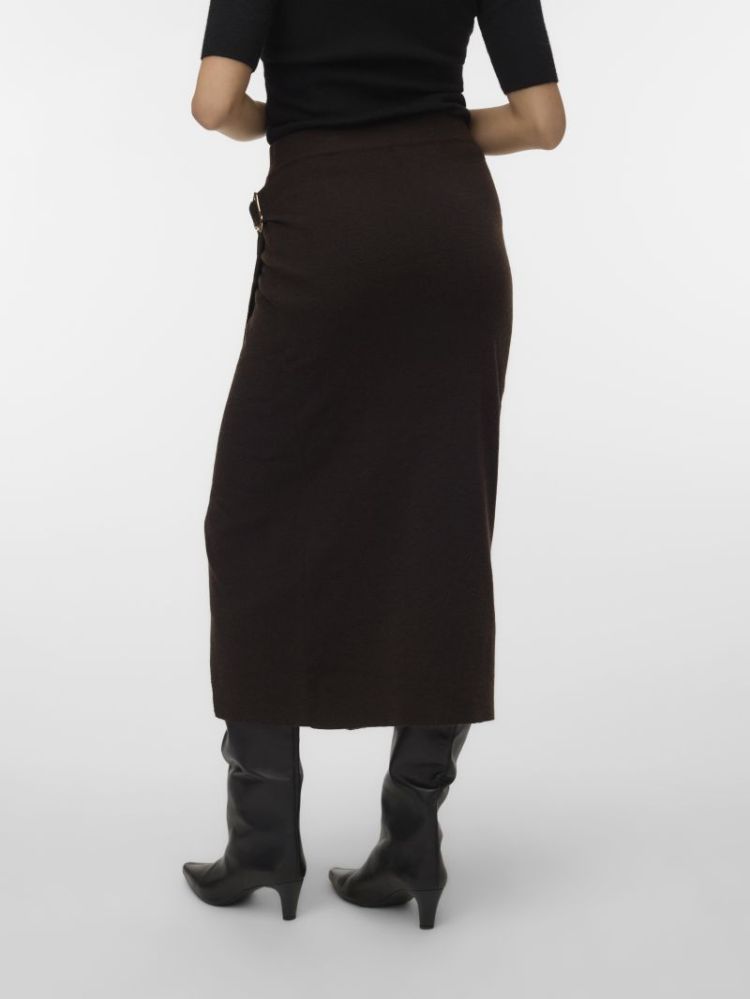 VMKACY NW DRAPE ANKLE SKIRT 297957002 Choco