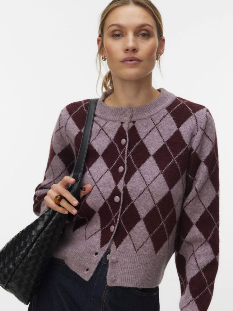 VMHALO LS O-NECK ARGYLE CARDIG 279236002 Elder
