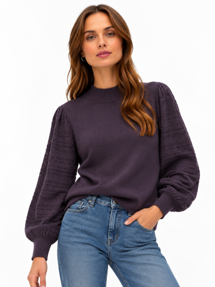 VMNEWLIMONE LS HIGHNECK PULLOV 307271 Sweet Gr