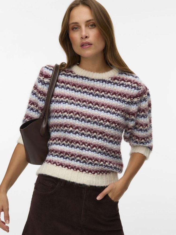 VMCELLA 2/4 O-NECK PULLOVER BO 222913002 Birch