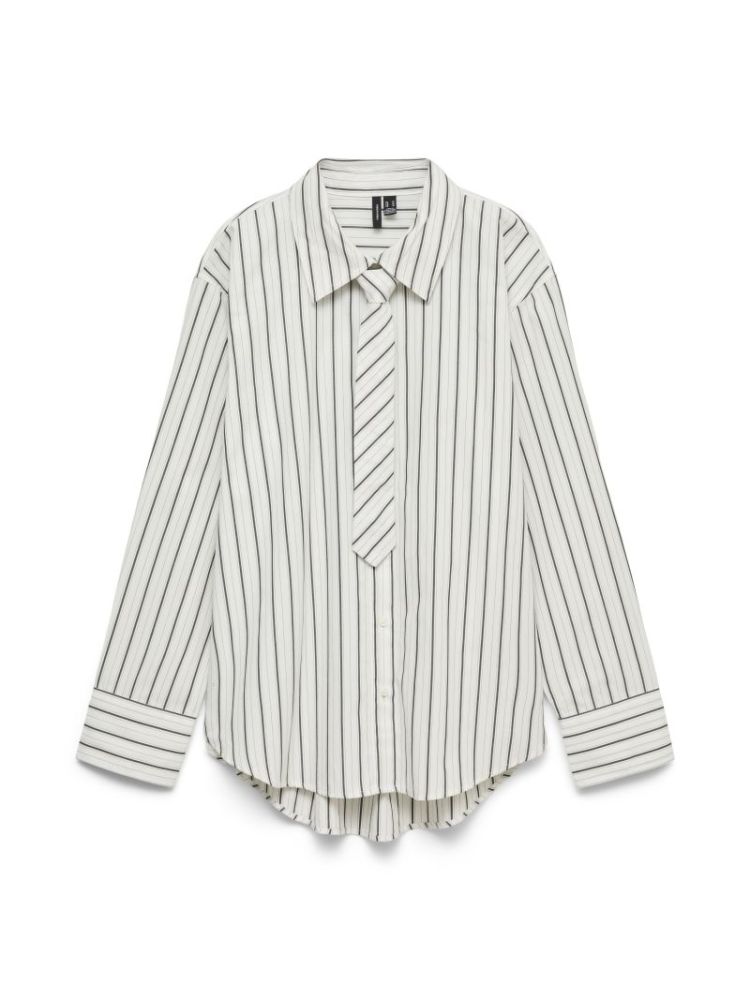VMANYA LS LOOSE TIE SHIRT WVN 178857002 Cloud
