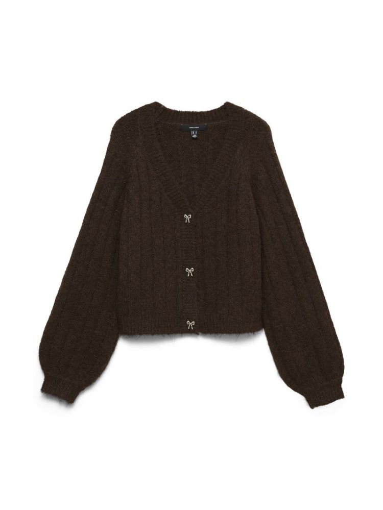 VMSALLY LS V-NECK CARDIGAN 297957002 Choco