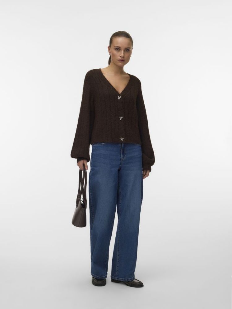 VMSALLY LS V-NECK CARDIGAN 297957002 Choco