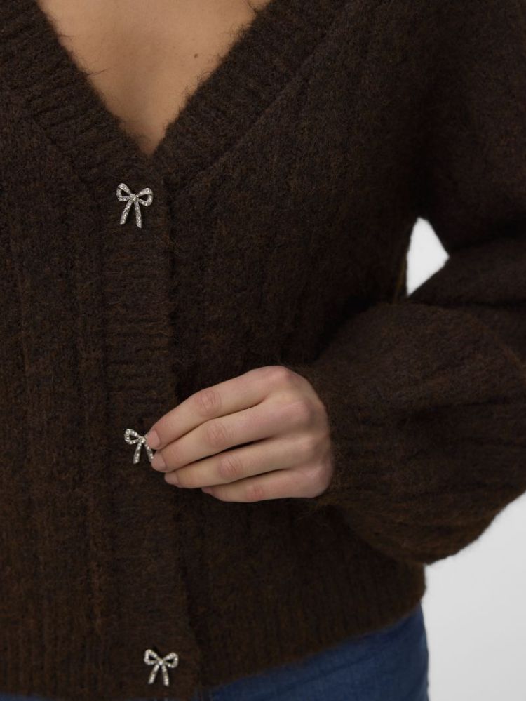VMSALLY LS V-NECK CARDIGAN 297957002 Choco