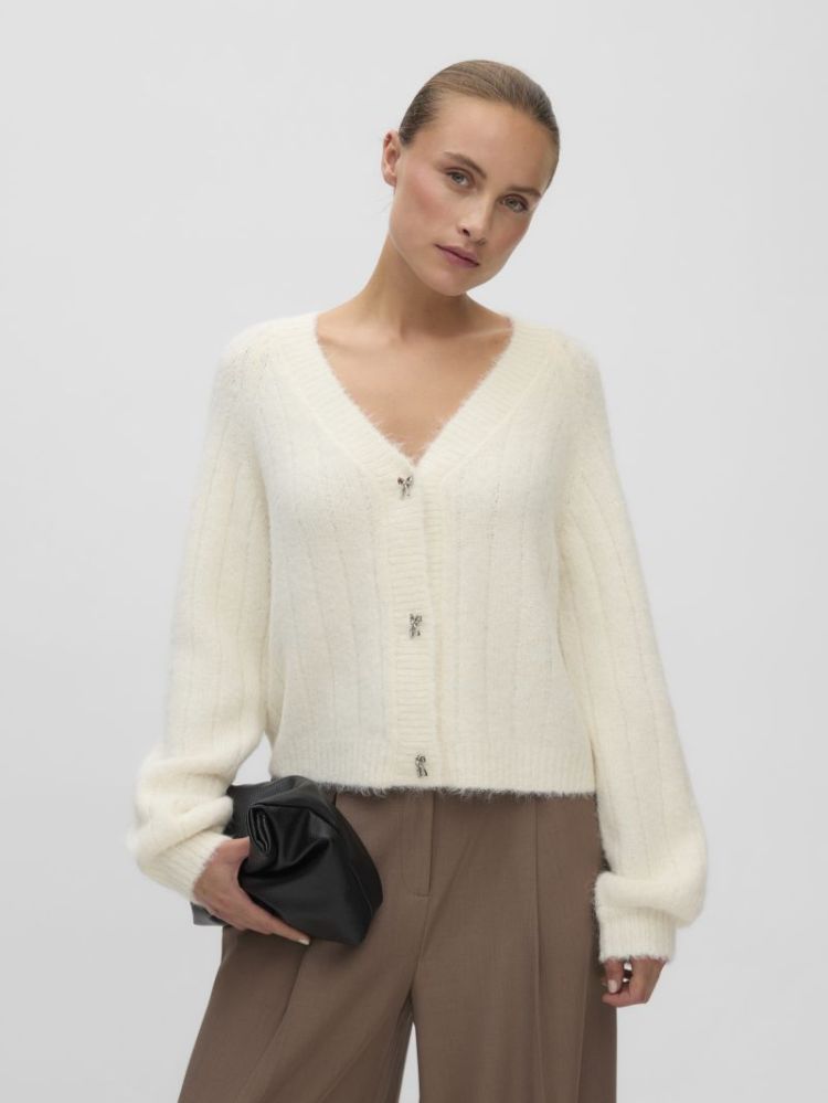VMSALLY LS V-NECK CARDIGAN 222913 Birch