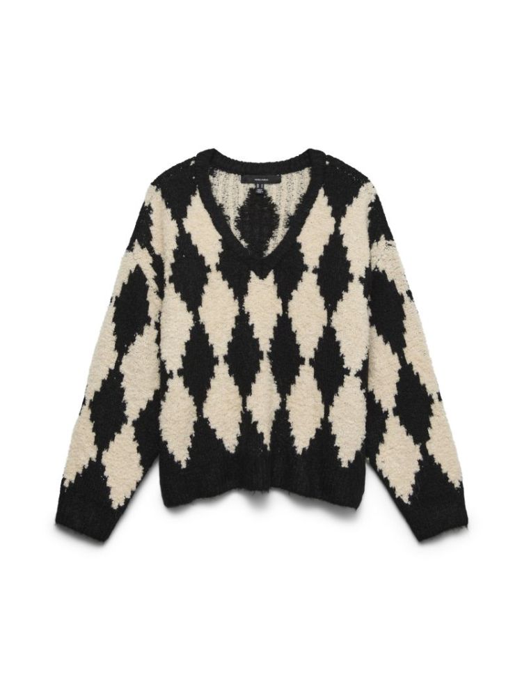 VMCOLLEEN LS V-NECK PULLOVER B 177868001 Black