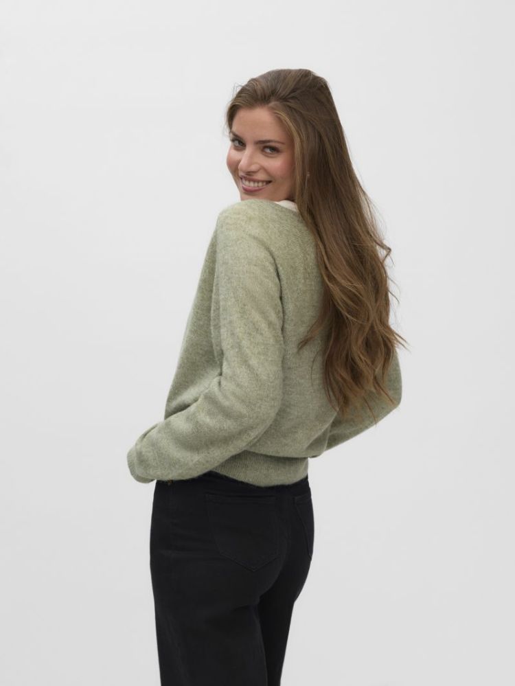 VMTEAK LS V-NECK PULLOVER BF 242175001 Oil G